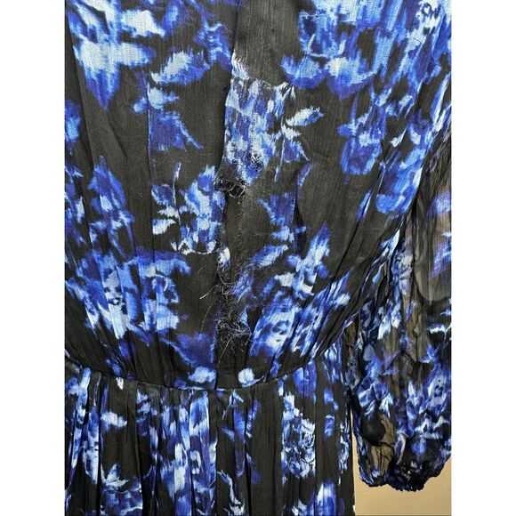 ML MONIQUE LHUILLIER Women's Floral Knot-front Maxi Dress In Ikat US6 $695 - Picture 7 of 10